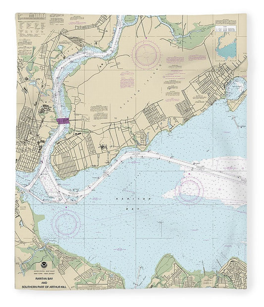 Nautical Chart 12331 Raritan Bay Southern Part Arthur Kill Blanket