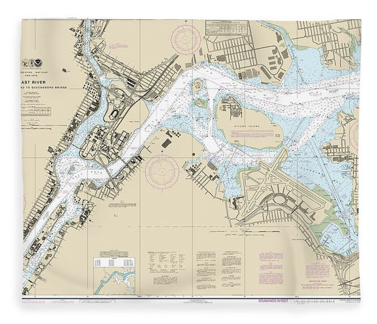 Nautical Chart 12339 East River Tallman Island Queensboro Bridge Blanket