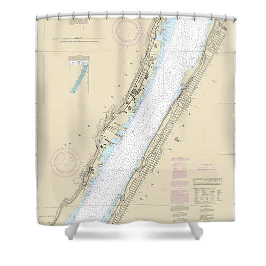Nautical Chart 12341 Hudson River Days Point George Washington Bridge Shower Curtain
