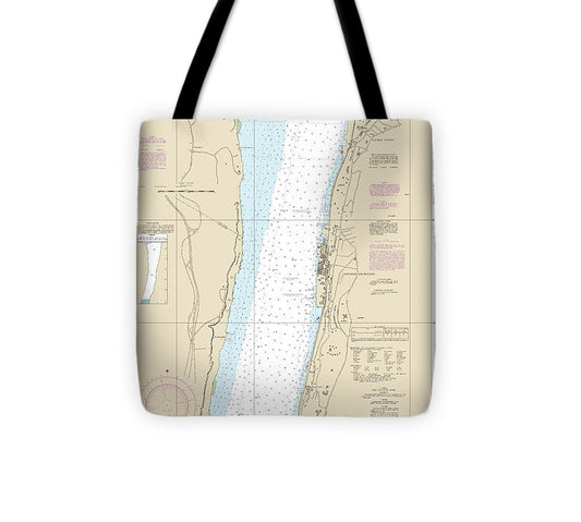 Nautical Chart 12346 Hudson River Yonkers Piermont Tote Bag