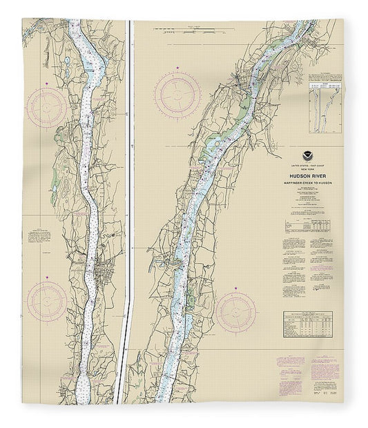 Nautical Chart 12347 Hudson River Wappinger Creek Hudson Blanket