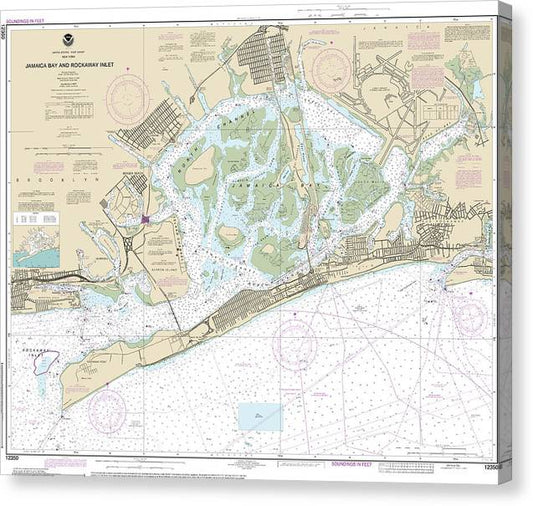 Nautical Chart-12350 Jamaica Bay-Rockaway Inlet Canvas Print