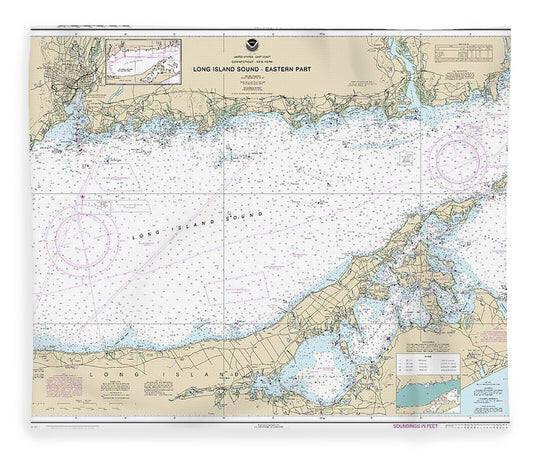 Nautical Chart 12354 Long Island Sound Eastern Part Blanket