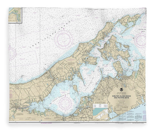 Nautical Chart 12358 New York Long Island, Shelter Island Sound Peconic Bays, Mattituck Inlet Blanket
