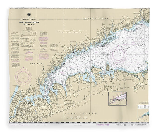 Nautical Chart 12363 Long Island Sound Western Part Blanket