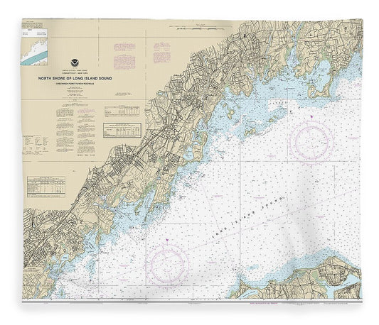Nautical Chart 12367 North Shore Long Island Sound Greenwich Point New Rochelle Blanket