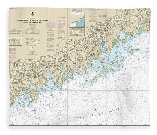 Nautical Chart 12368 North Shore Long Island Sound Sherwood Point Stamford Harbor Blanket