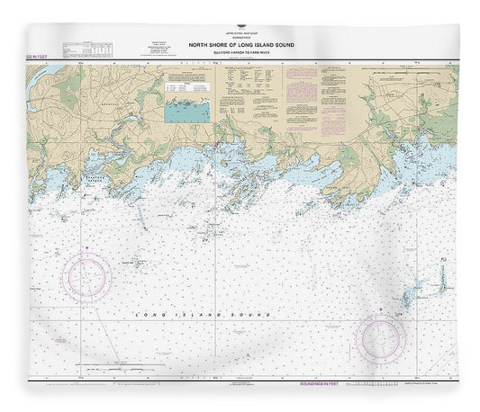 Nautical Chart 12373 North Shore Long Island Sound Guilford Harbor Farm River Blanket