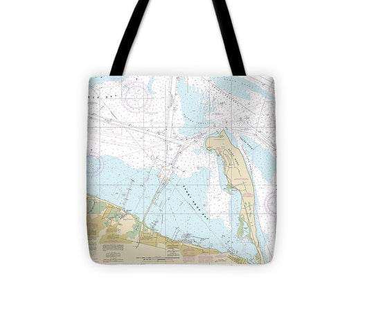 Nautical Chart 12401 New York Lower Bay Southern Part Tote Bag