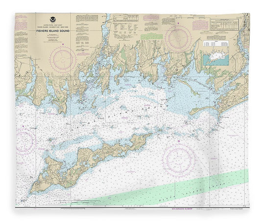 Nautical Chart 13214 Fishers Island Sound Blanket