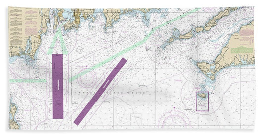 Nautical Chart-13218 Marthas Vineyard-block Island - Beach Towel