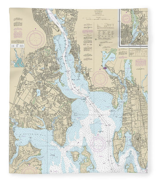Nautical Chart 13224 Providence River Head Narragansett Bay Blanket