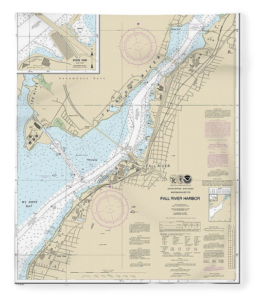 Nautical Chart 13227 Fall River Harbor, State Pier Blanket
