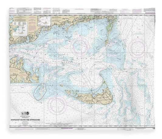 Nautical Chart 13237 Nantucket Sound Approaches Blanket
