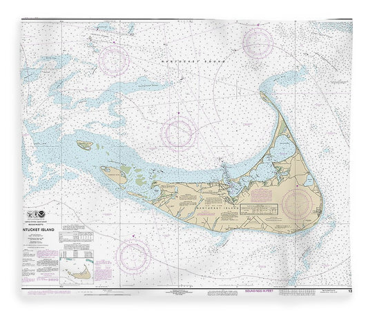 Nautical Chart 13241 Nantucket Island Blanket