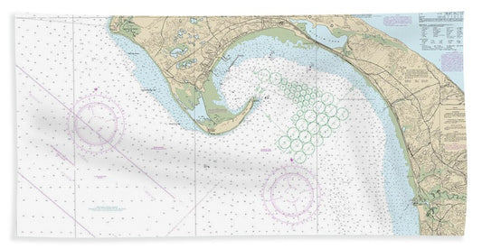 Nautical Chart-13249 Provincetown Harbor - Beach Towel