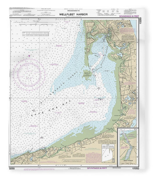 Nautical Chart 13250 Wellfleet Harbor, Sesuit Harbor Blanket
