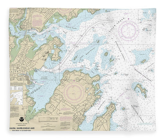 Nautical Chart 13276 Salem, Marblehead Beverly Harbors Blanket