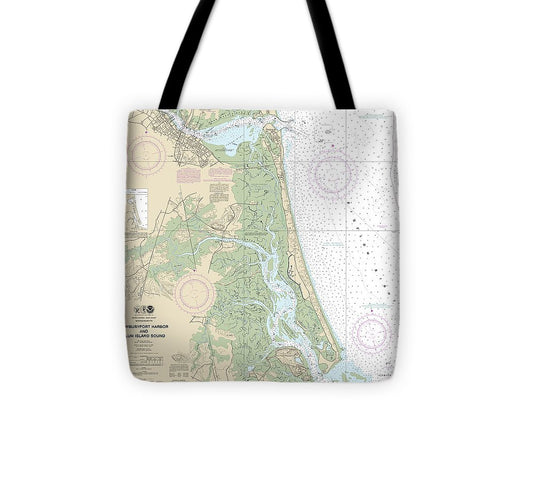 Nautical Chart 13282 Newburyport Harbor Plum Island Sound Tote Bag
