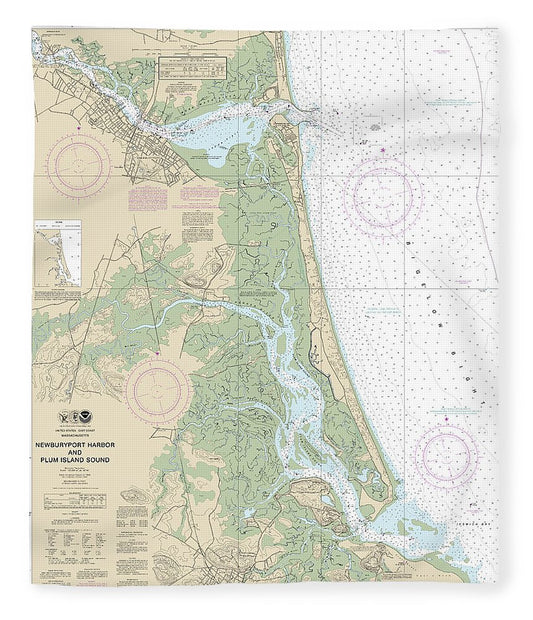 Nautical Chart 13282 Newburyport Harbor Plum Island Sound Blanket