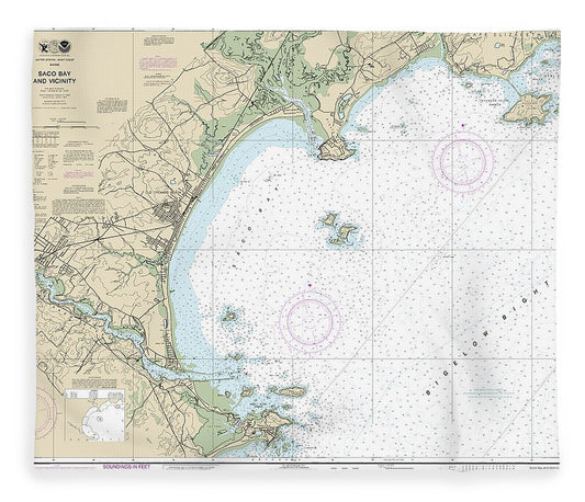 Nautical Chart 13287 Saco Bay Vicinity Blanket