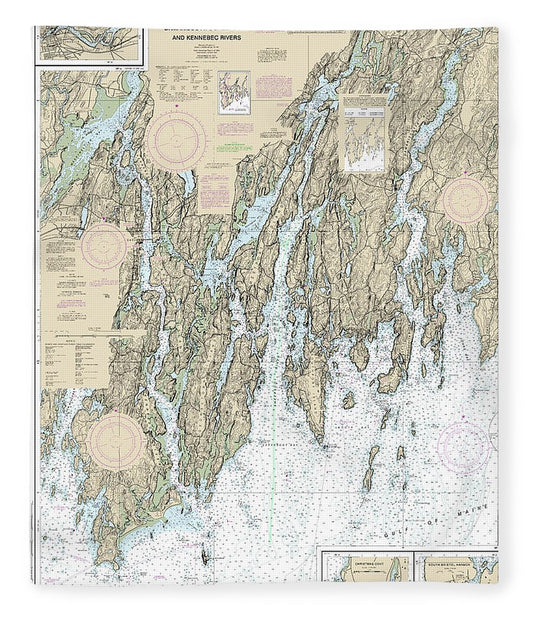 Nautical Chart 13293 Damariscotta, Sheepscot Kennebec Rivers, South Bristol Harbor, Christmas Cove Blanket
