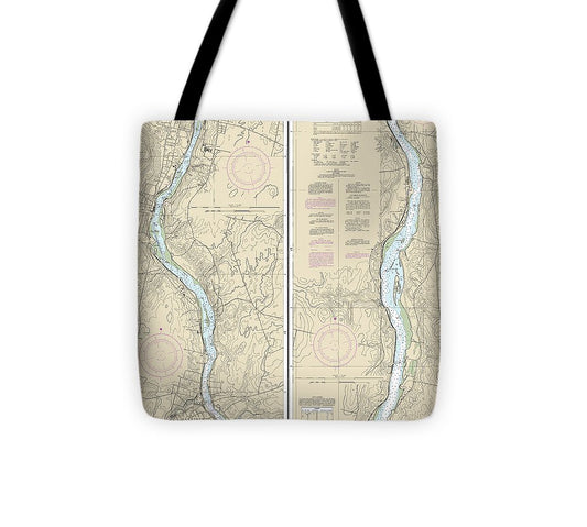 Nautical Chart 13297 Kennebec River Courthouse Point Augusta Tote Bag