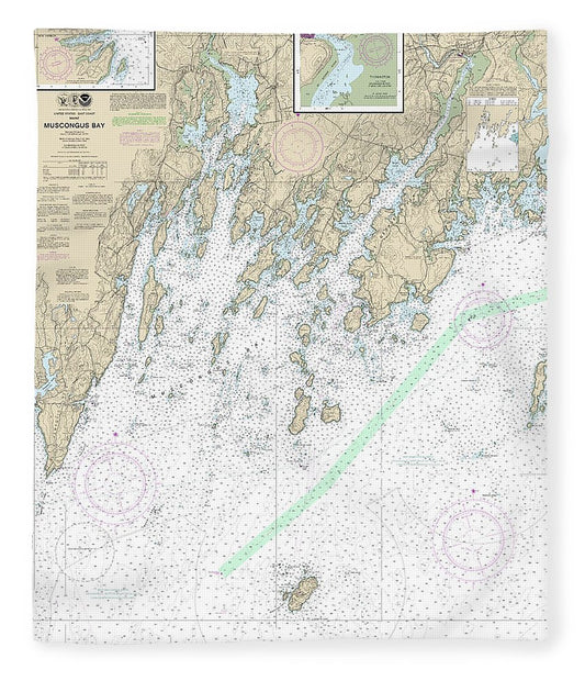 Nautical Chart 13301 Muscongus Bay, New Harbor, Thomaston Blanket