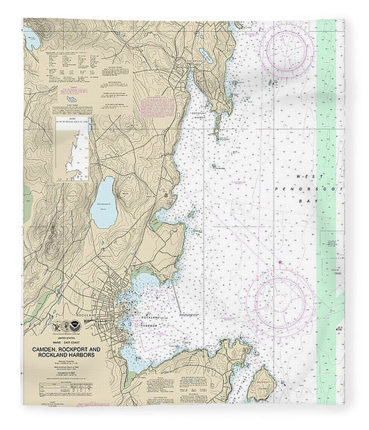 Nautical Chart 13307 Camden, Rockport Rockland Harbors Blanket