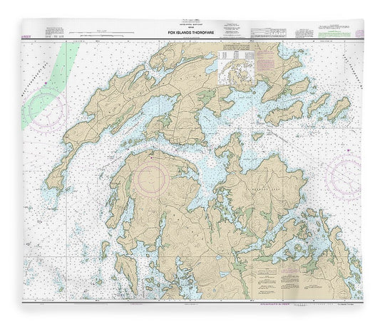 Nautical Chart 13308 Fox Islands Thorofare Blanket