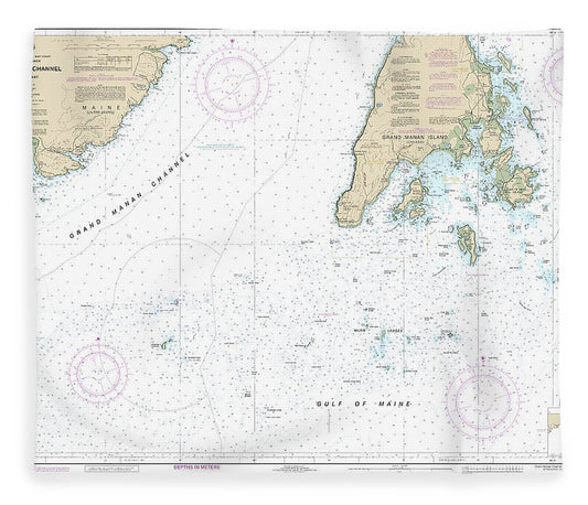 Nautical Chart 13392 Grand Manan Channel Southern Part Blanket