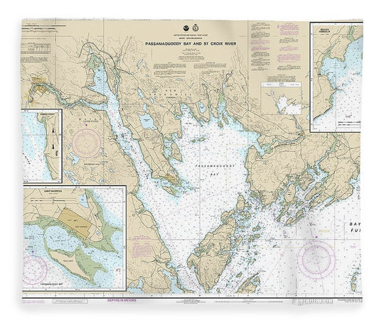 Nautical Chart 13398 Passamaquoddy Bay St Croix River, Beaver Harbor, Saint Andrews, Todds Point Blanket