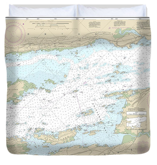 Nautical Chart 14771 Butternut Bay, Ont, Ironsides L, Ny Duvet Cover