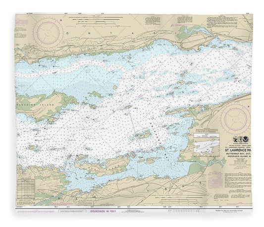 Nautical Chart 14771 Butternut Bay, Ont, Ironsides L, Ny Blanket