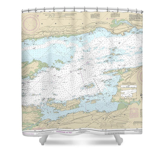 Nautical Chart 14771 Butternut Bay, Ont, Ironsides L, Ny Shower Curtain