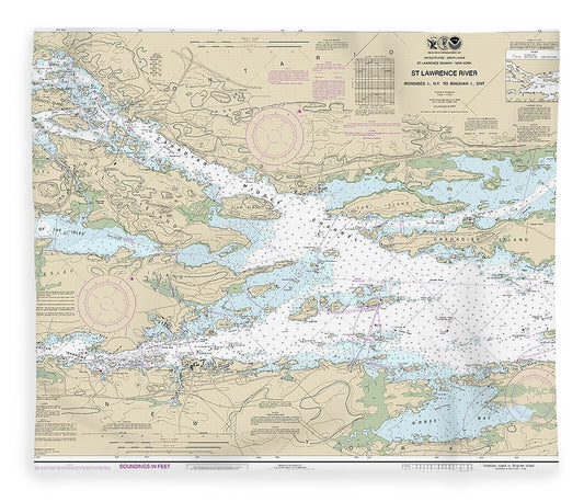 Nautical Chart 14772 Ironsides L, Ny, Bingham L, Ont Blanket