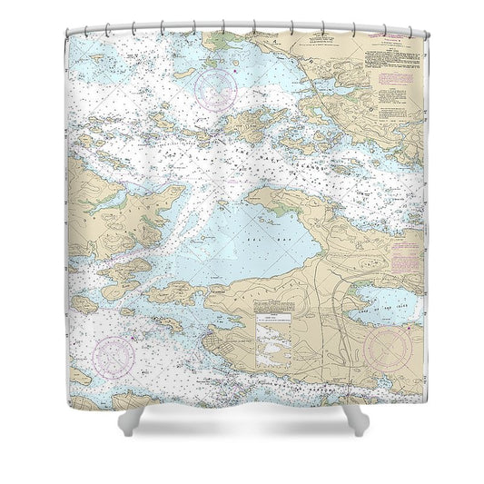 Nautical Chart 14773 Gananoque, Ont, St Lawrence Park Ny Shower Curtain