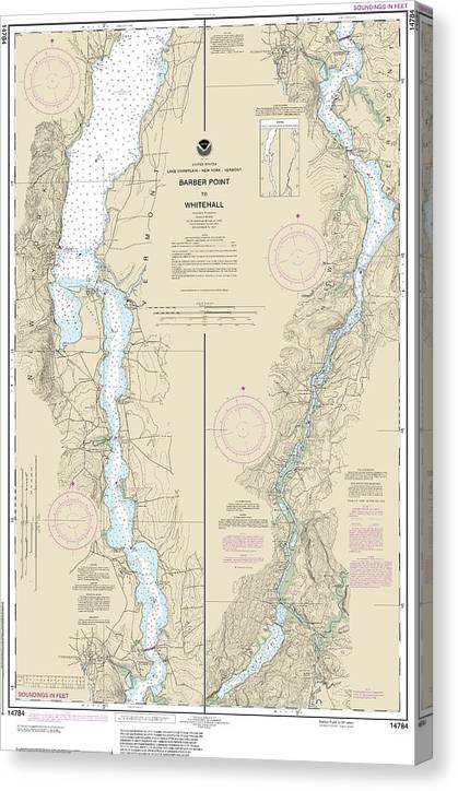 Nautical Chart-14784 Barber Point-Whitehall Canvas Print
