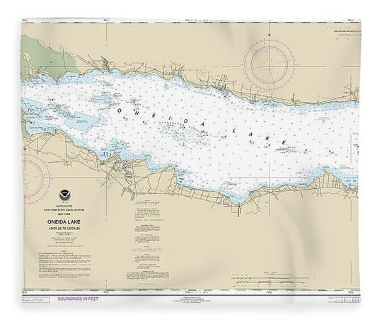 Nautical Chart 14788 Oneida Lake Lock 22 Lock 23 Blanket