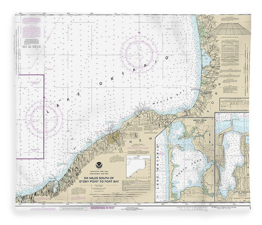 Nautical Chart 14803 Six Miles South Stony Point Port Bay, North Pond, Little Sodus Bay Blanket