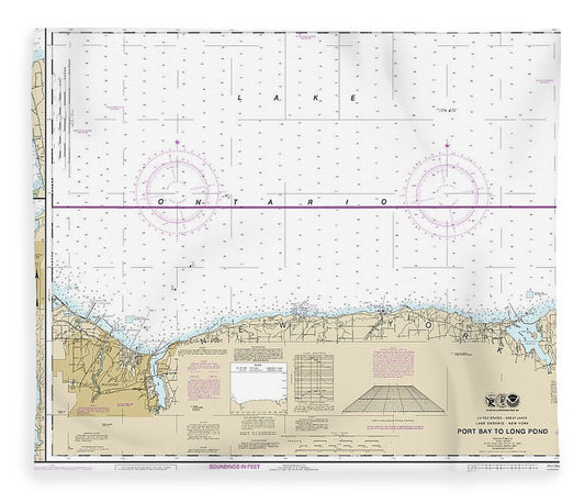 Nautical Chart 14804 Port Bay Long Pond, Port Bay Harbor, Irondequoit Bay Blanket