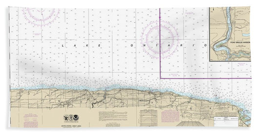 Nautical Chart-14805 Long Pond-thirtymile Point, Point Breeze Harbor - Beach Towel