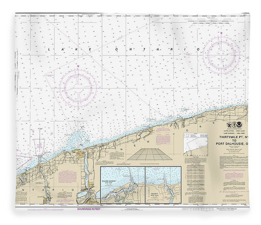 Nautical Chart 14806 Thirtymile Point, Ny, Port Dalhousie, Ont Blanket