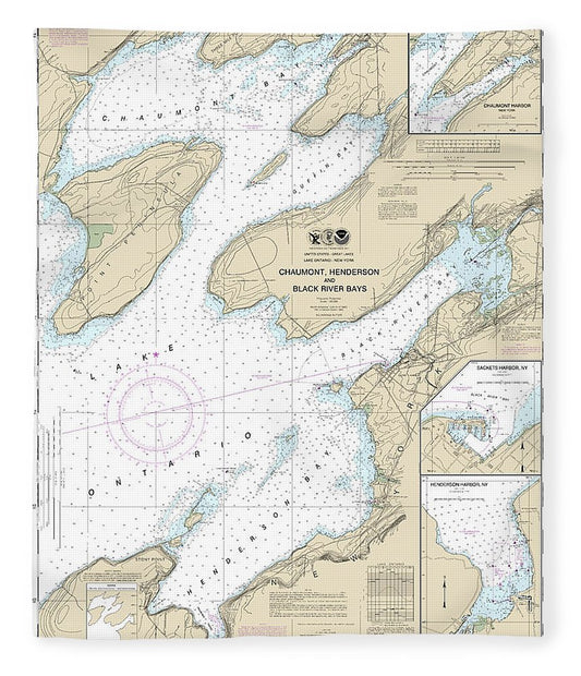 Nautical Chart 14811 Chaumont, Henderson Black River Bays, Sackets Harbor, Henderson Harbor, Chaumont Harbor Blanket
