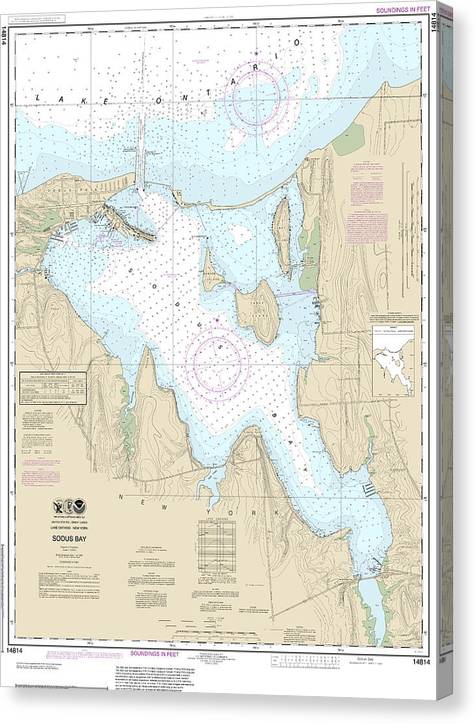 Nautical Chart-14814 Sodus Bay Canvas Print