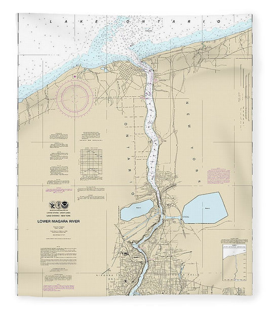 Nautical Chart 14816 Lower Niagara River Blanket
