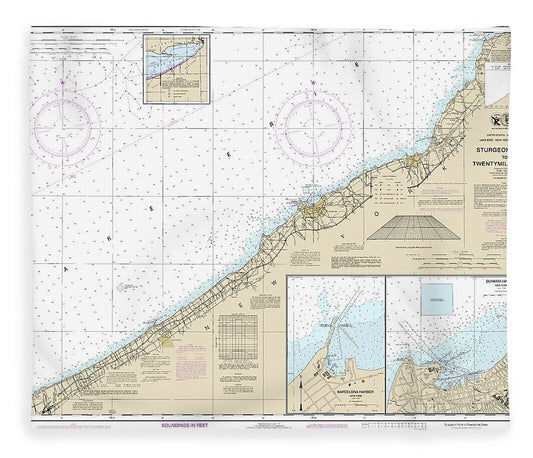 Nautical Chart 14823 Sturgeon Point Twentymile Creek, Dunkirk Harbor, Barcelona Harbor Blanket