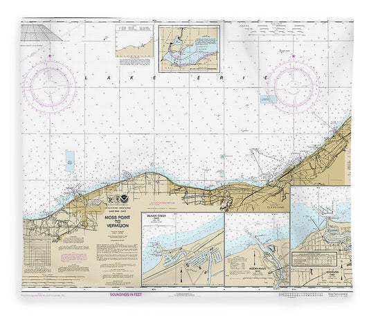 Nautical Chart 14826 Moss Point Vermilion, Beaver Creek, Vermilion Harbor, Rocky River Blanket