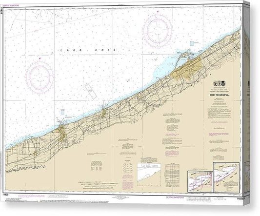 Nautical Chart-14828 Erie-Geneva Canvas Print