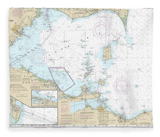 Nautical Chart 14830 West End Lake Erie, Port Clinton Harbor, Monroe Harbor, Lorain Detriot River, Vermilion Blanket